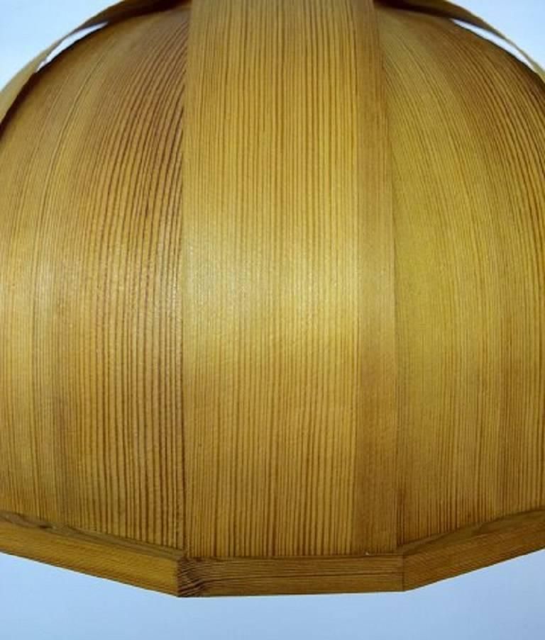 Hans Agne Jakobsson, "Ellysett" Ceiling Lamp Of Wood, 1960s 1970s photo for sale