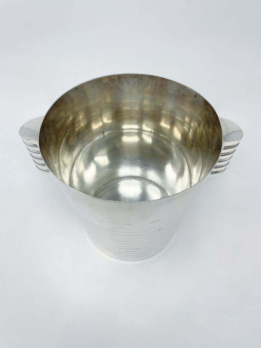 photo furniture Mid Century Modern Christofle Art Deco Champagne And Ice Bucket Ondulations