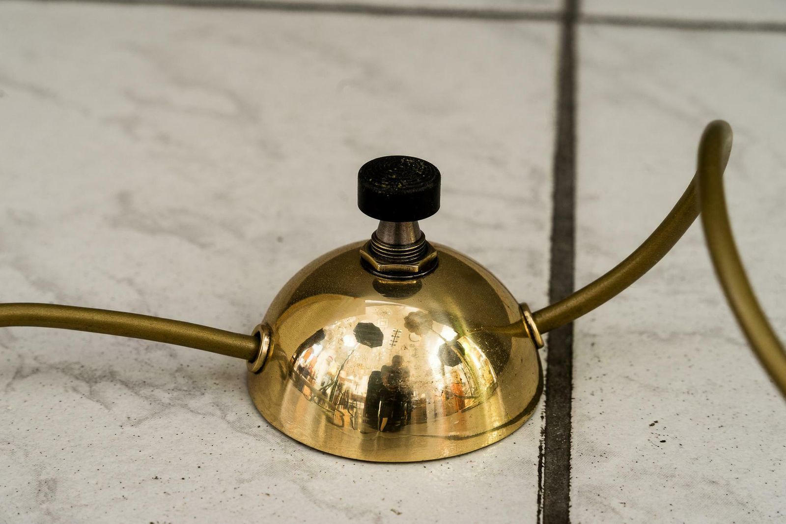 Lighting Floorlamp Vienna Around 1950s Attr. Lobmeyr With Original Shade photo
