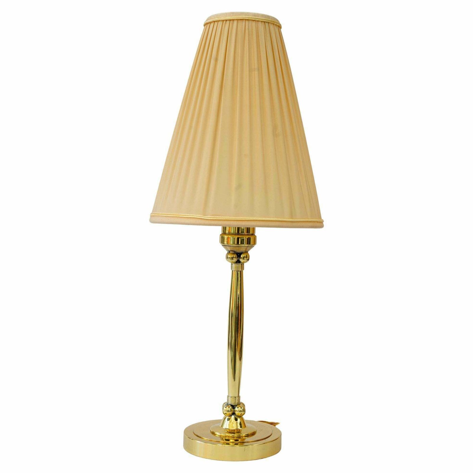 Art Deco Table Lamp Vienna Around 1920s With Fabric Shade