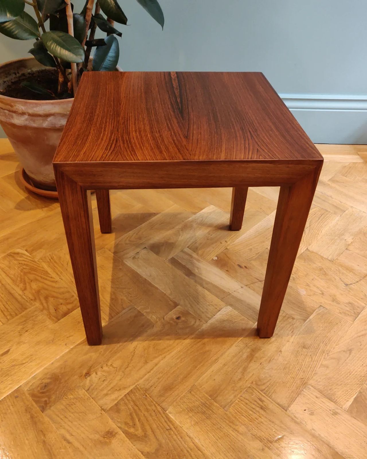 Mid 20th Century Rosewood Side Table Designed By Severin Hansen For Haslev Mobelsnedkeri photo for sale