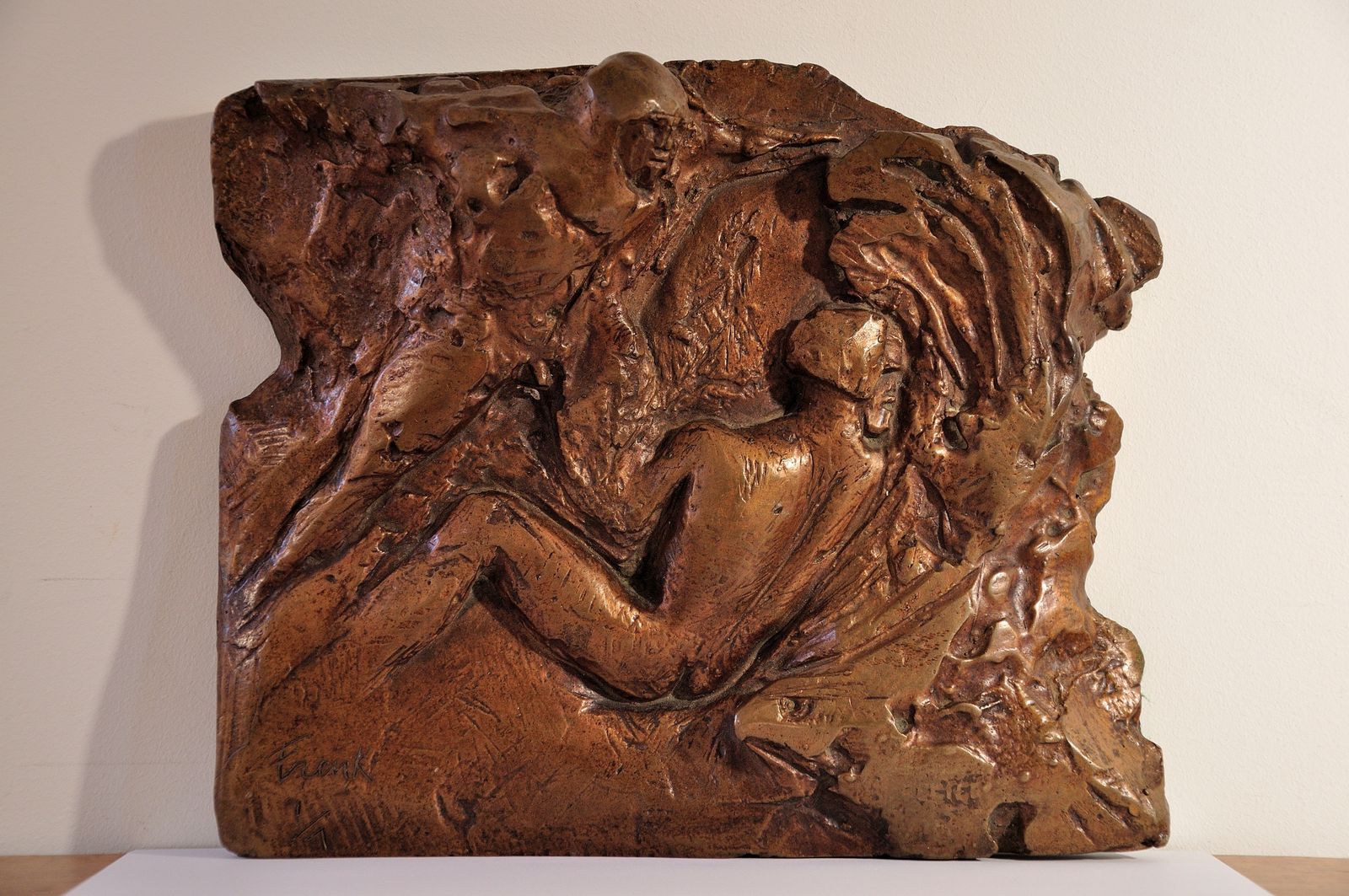 Dame Elisabeth Frink 1930 To 1993. Bronze Maquette Sculpture Man And Eagle. Numbered 1/7. Conceived & Created In 1967. Entry In Catalogue Raisonné. photo for sale