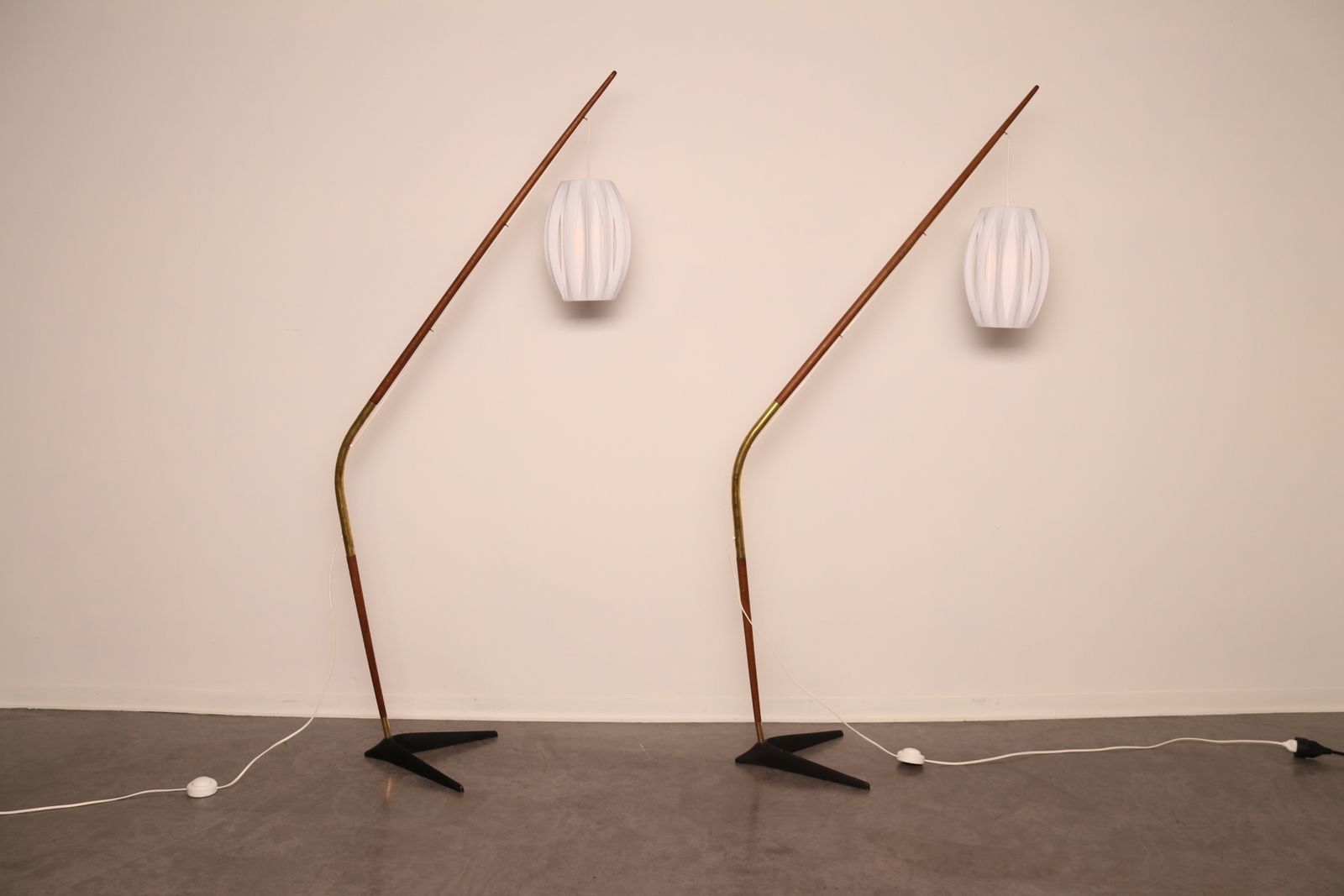 Iconic Floorlamp 'Fishing Pole'  Designed By Svend Aage Holm Sorensen   For Sorensen & Co  Denmark   1950's photo furniture