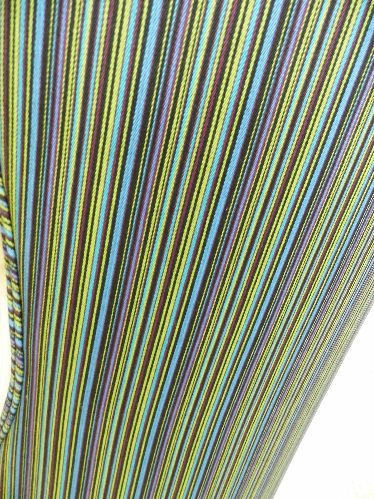 Designer Throne Carved Frame Stylish Statement Armchair Stripe Fabric Wing Back photo buy