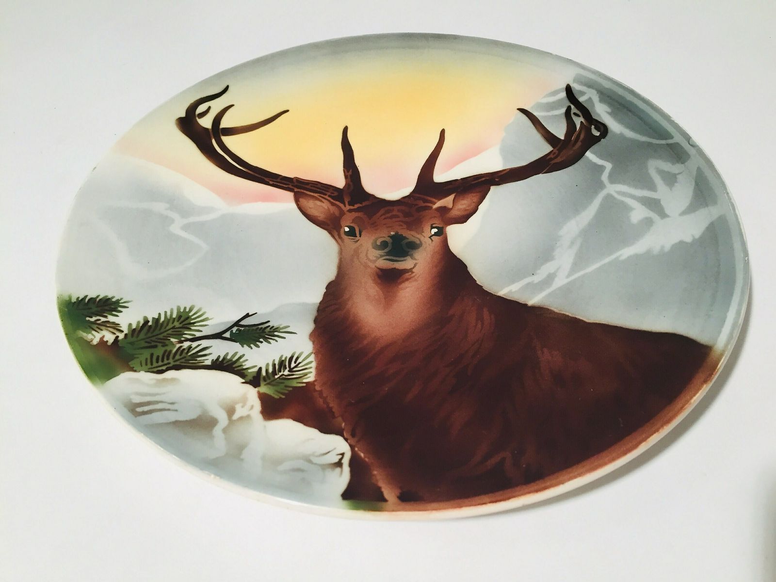 Villeroy & Boch Stag Deer Motif Wall Plate / Vintage Wall Decor 1960s photo Art