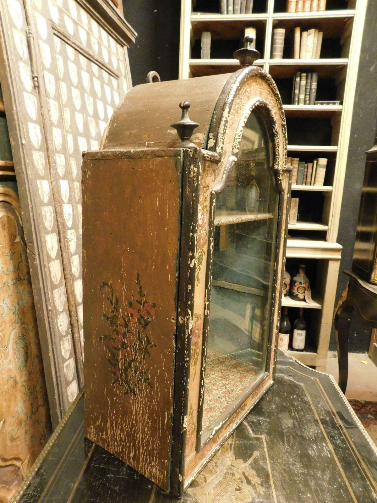 photo furniture Small Bulletin Board, Showcase, Wall Niche, Hand Painted, Italy