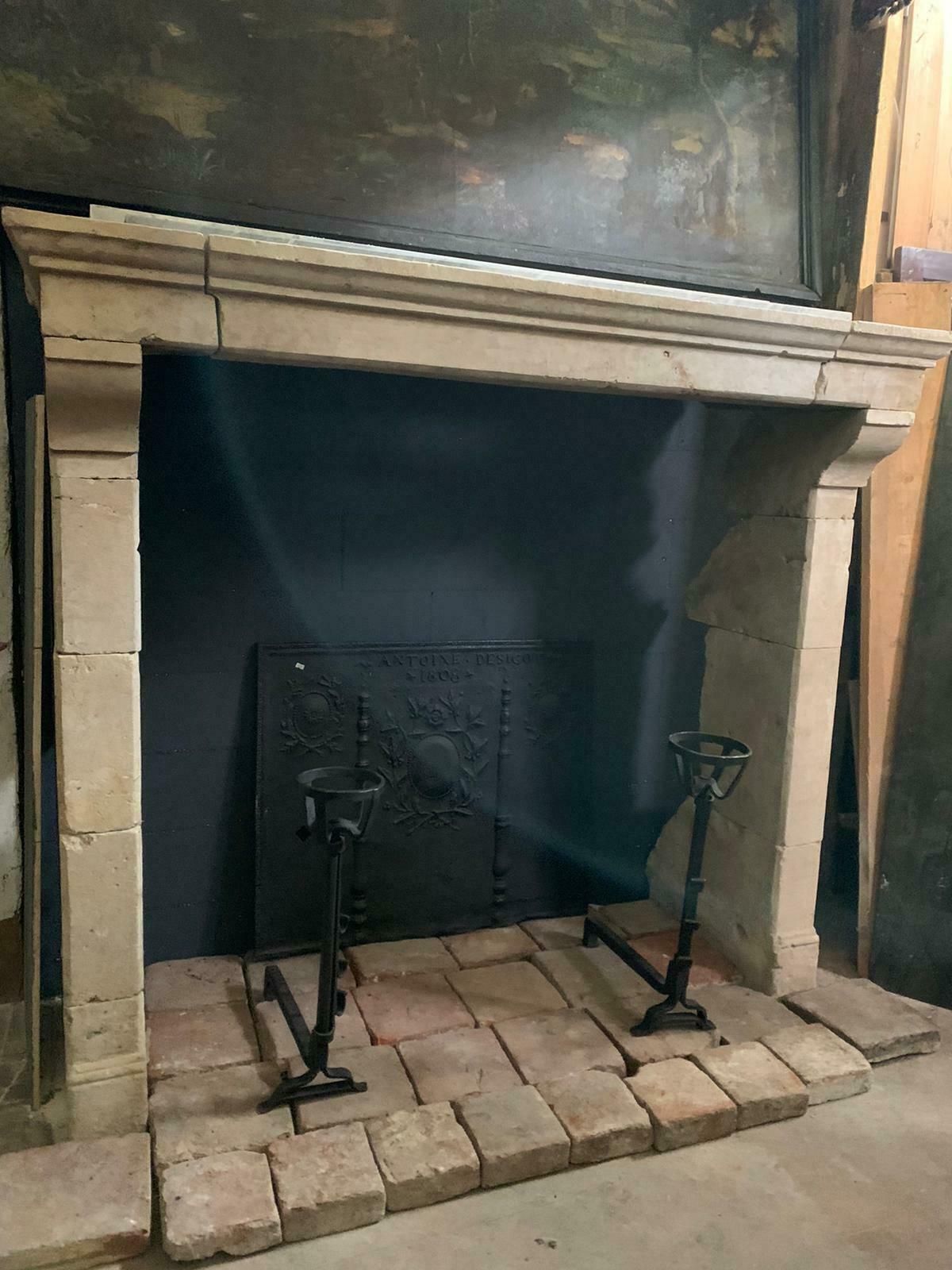 Ancient Fireplace Mantle In Trani Stone, From Italy In The 19th Century photo Home Fixtures