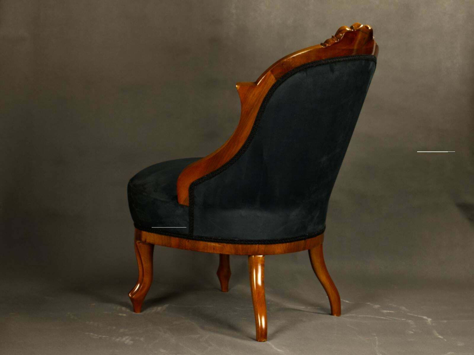 Fully Restored Pair Of Black Biedermeier Armchairs 19th Century photo Furniture