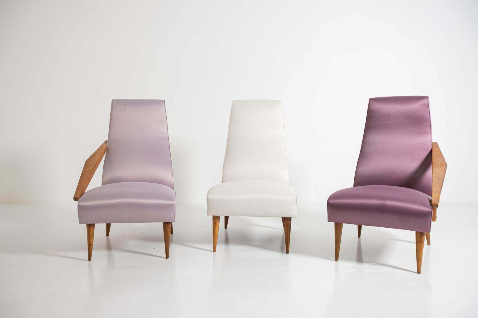 Gio Ponti Attributed And Fils Edition Set Of Three Armchairs, Circa 1955 photo buy