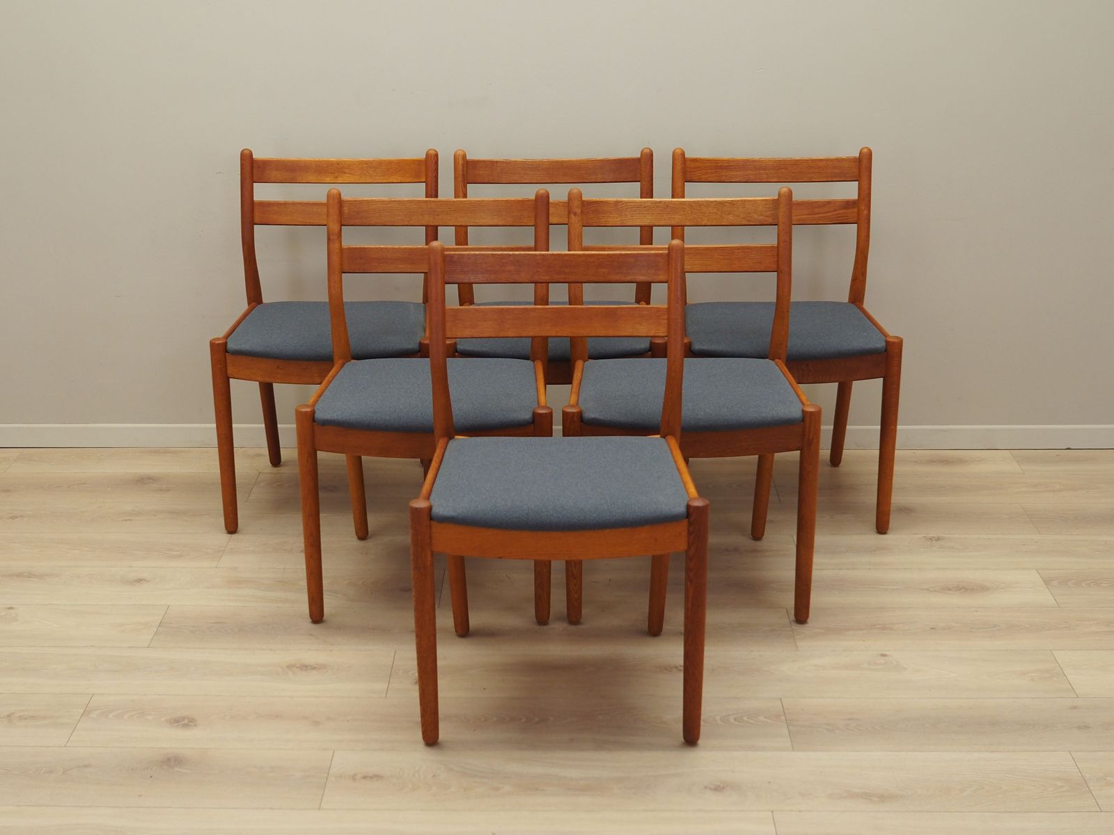 Set Of Six Teak Chairs, Danish Design, 1970s, Designer: Poul M. Volther photo furniture