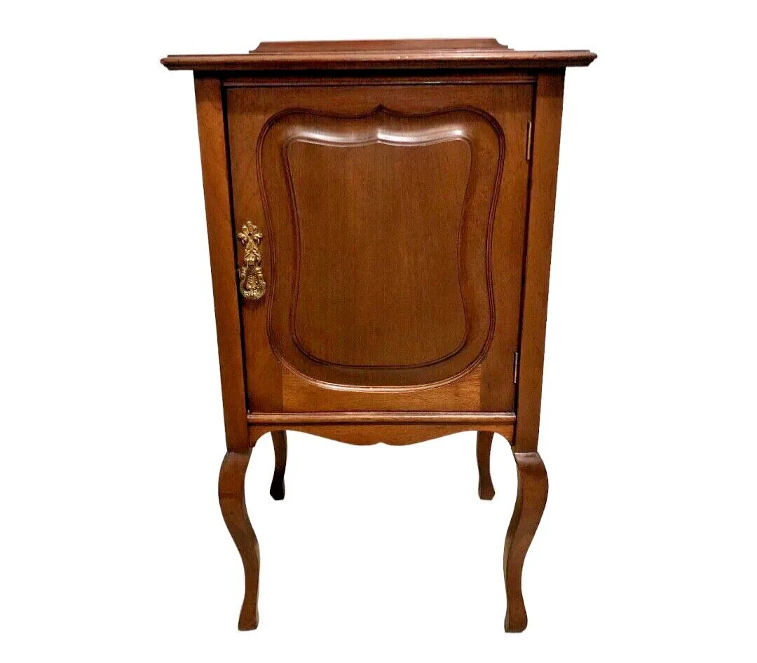 Handsome Antique Mahogany Bedside Cabinet photo furniture