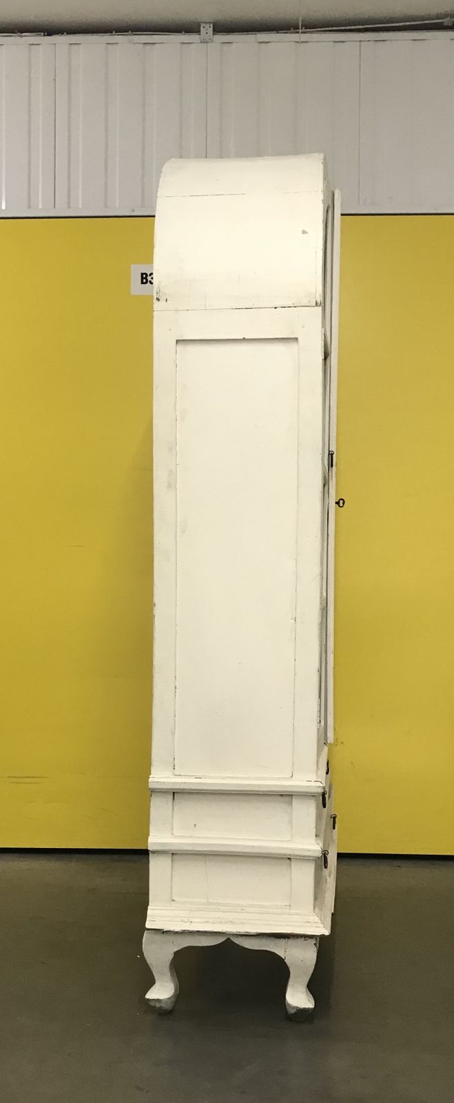 Antique French Dome Top White Armoire Display Cabinet photo 1200.0