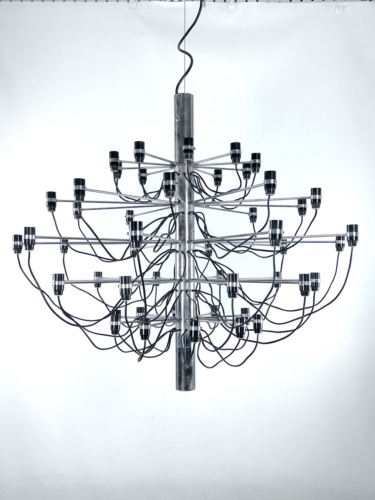 Rare Early Serie Of Midcentury Arteluce Chandelier, Model 2097/50. Italy 1958. photo vintage