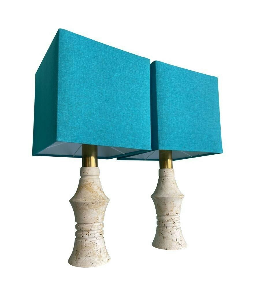 photo buy A Pair Of 1970s Sculptural Shaped Travertine Lamps By Fratelli Mannelli