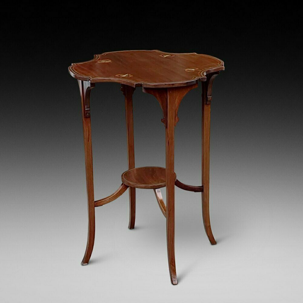 Edwardian Mahogany Art Nouveau Occasional Table photo furniture