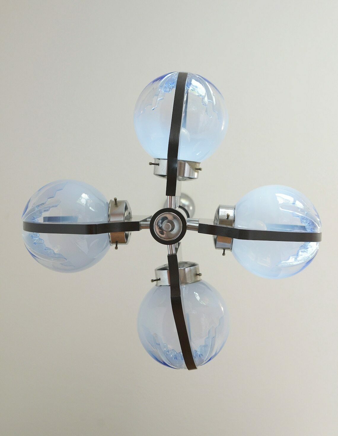 Vintage Pendant Light / Murano Mazzega Lamp / Light Fixture / Sputnik Brutalist / Mcm Chandelier / Mid Century Modern / Italy 1970s photo vinterior