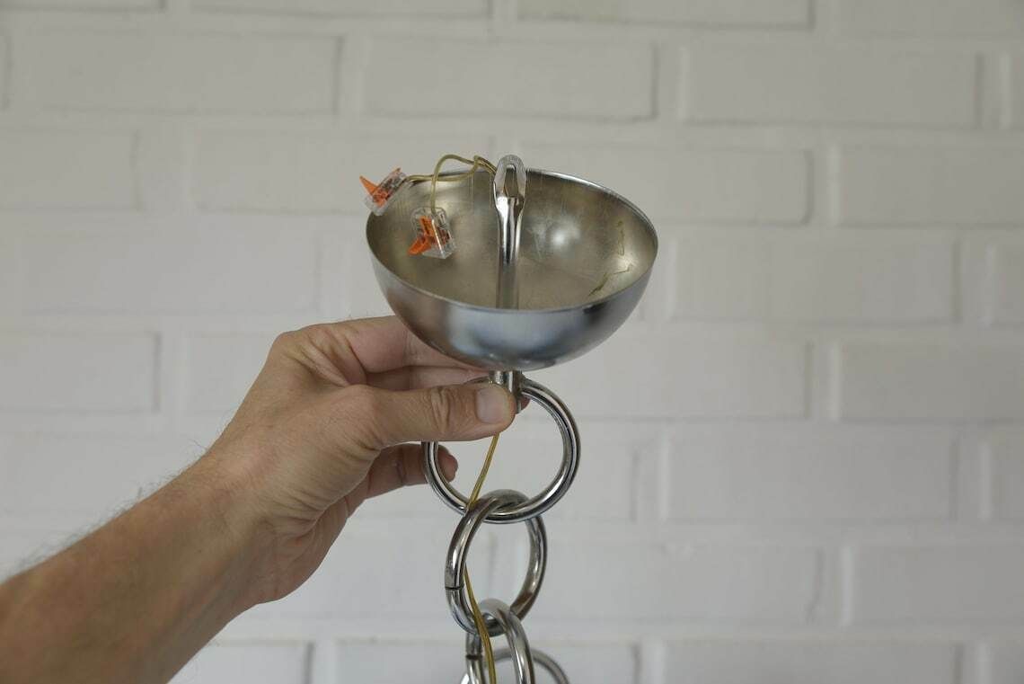 photo for sale Vintage Pendant Light / Murano Mazzega Lamp / Light Fixture / Sputnik Brutalist / Mcm Chandelier / Mid Century Modern / Italy 1970s