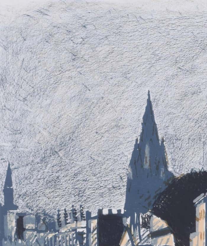 Edwin La Dell The High Street, Oxford With Queen's College Lithograph By Edwin La Dell photo Art