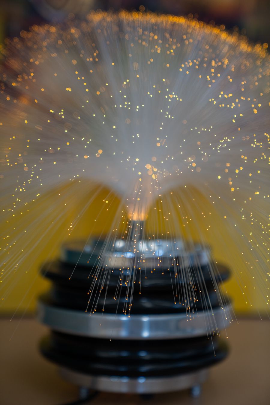 photo vintage Swivel Fiber Optic Table Lamp From The 70s