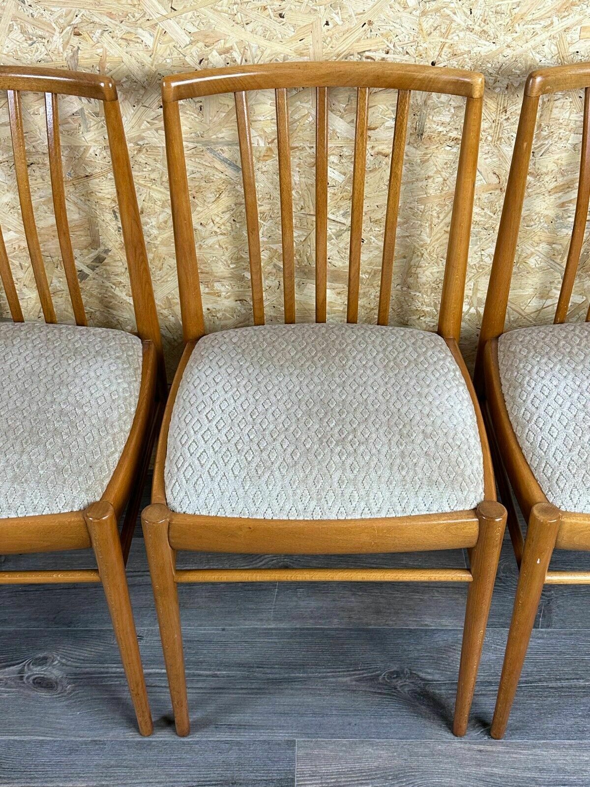 4x 60s 70s Dining Chair Dining Chair Mid Century Danish Modern Design photo vintage