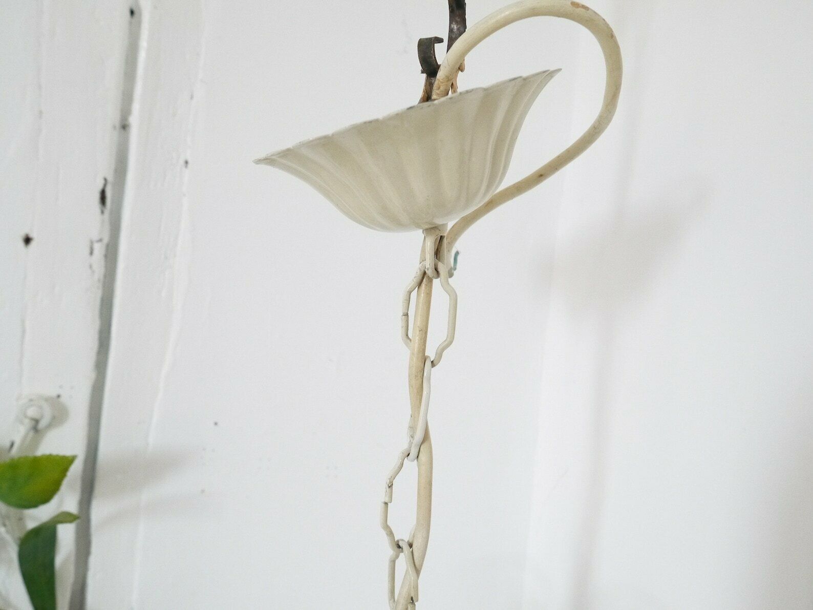 French Vintage Metal Chandelier And Sconces Daisies Light Fixture Pendant Functional photo vinterior