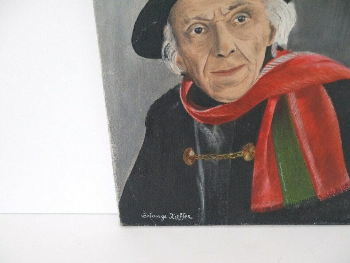 French Oil Portrait Painting Religious Clerical Man photo 177.0