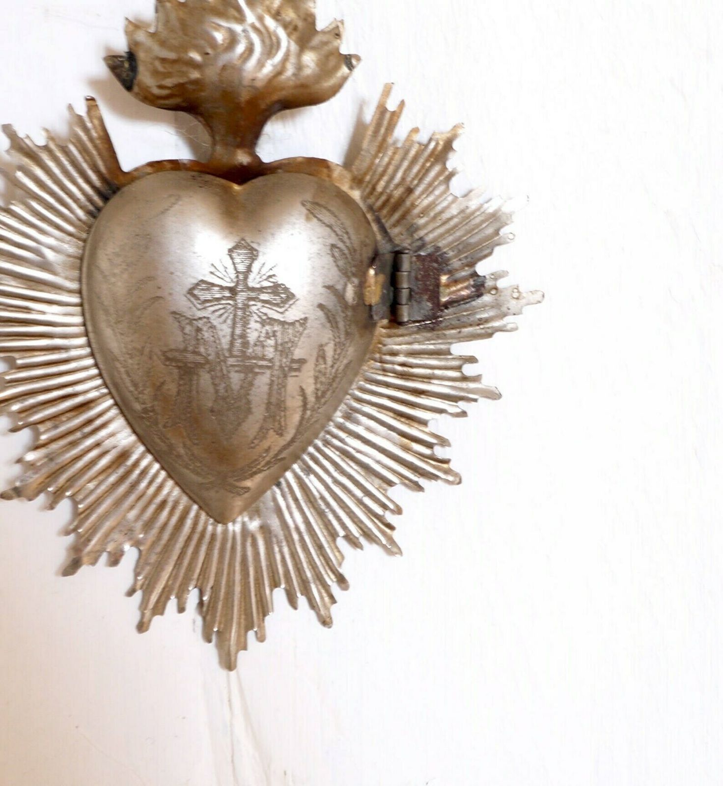 Sacred Heart Milagro Ex Voto Reliquary Relic Religious Art photo 168.0