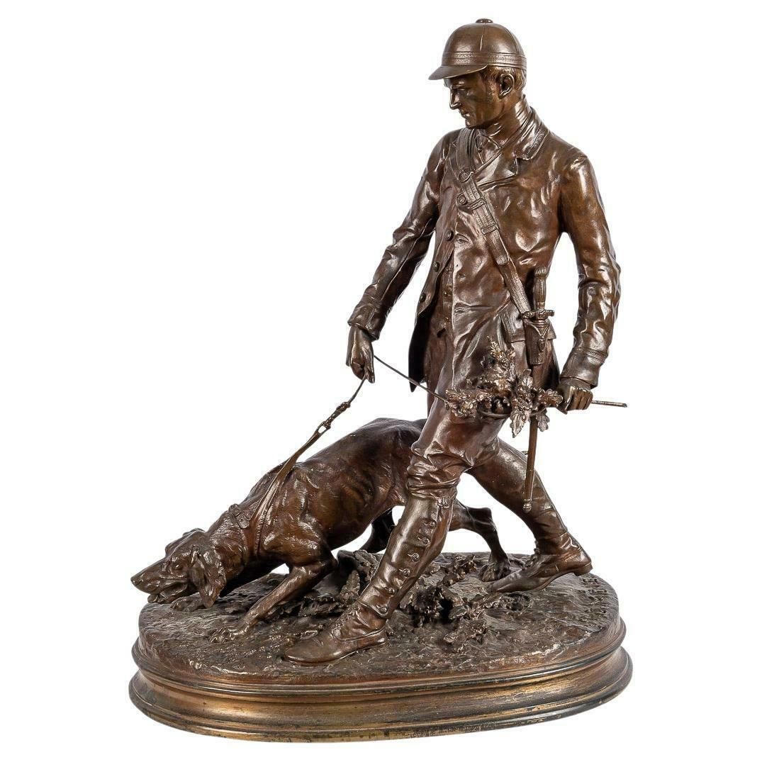 19th Century French Bronze 'Valet De Limier', Pierre Jules Méne, C.1879