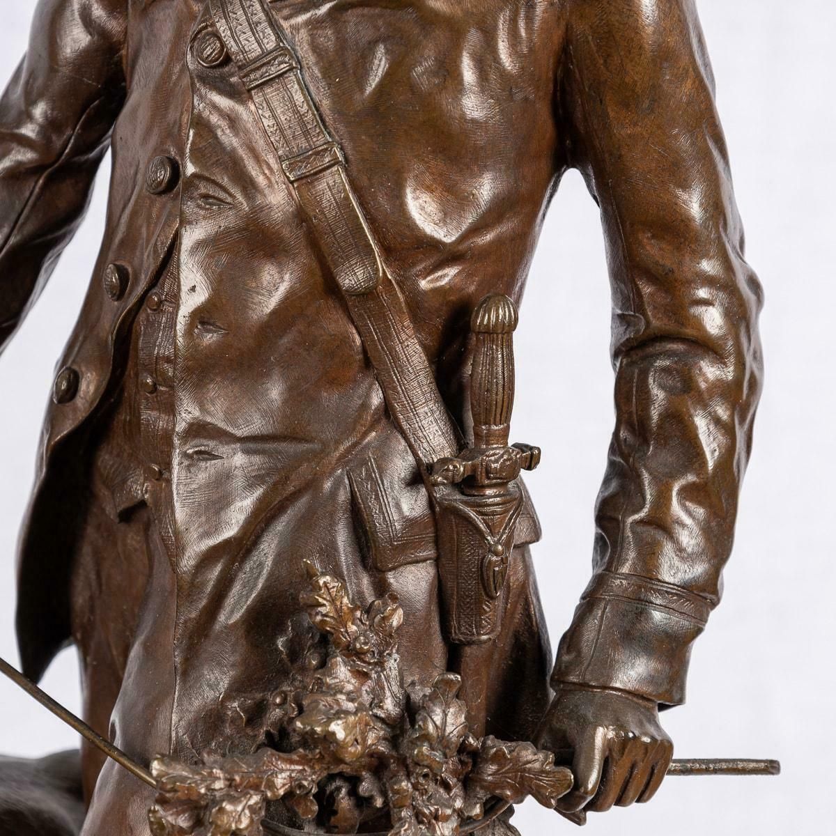 19th Century French Bronze 'Valet De Limier', Pierre Jules Méne, C.1879 photo vintage