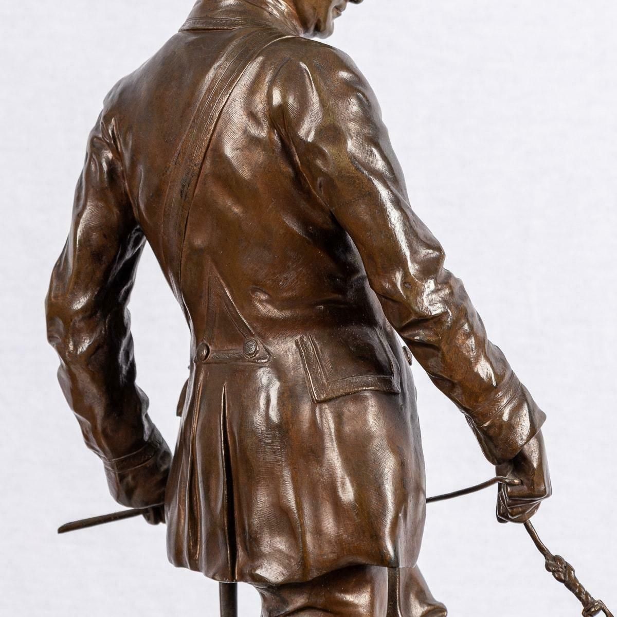 photo buy 19th Century French Bronze 'Valet De Limier', Pierre Jules Méne, C.1879