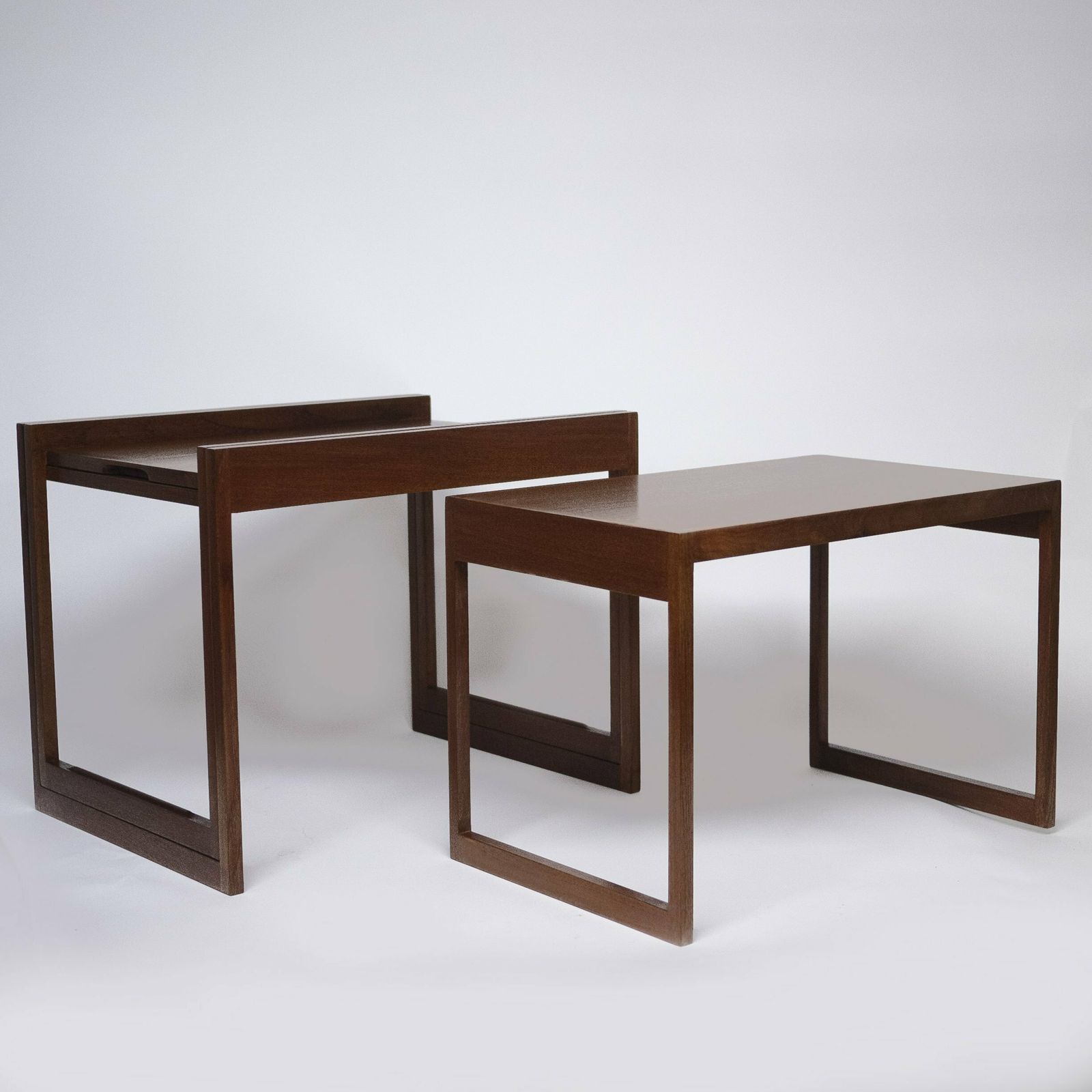 1850.0 Danish Teak Stacking Nest Of Tables By Illum Wikkelso For Cfc Silkeborg, 1960s photo