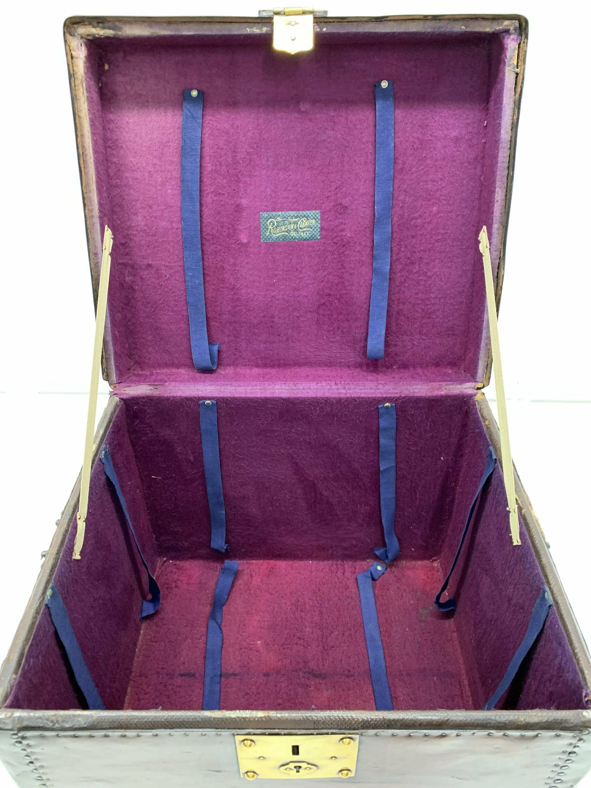 photo for sale Vintage Steamer Travel Trunk Circa 1880, Superb Example , Luxuriously Relined.