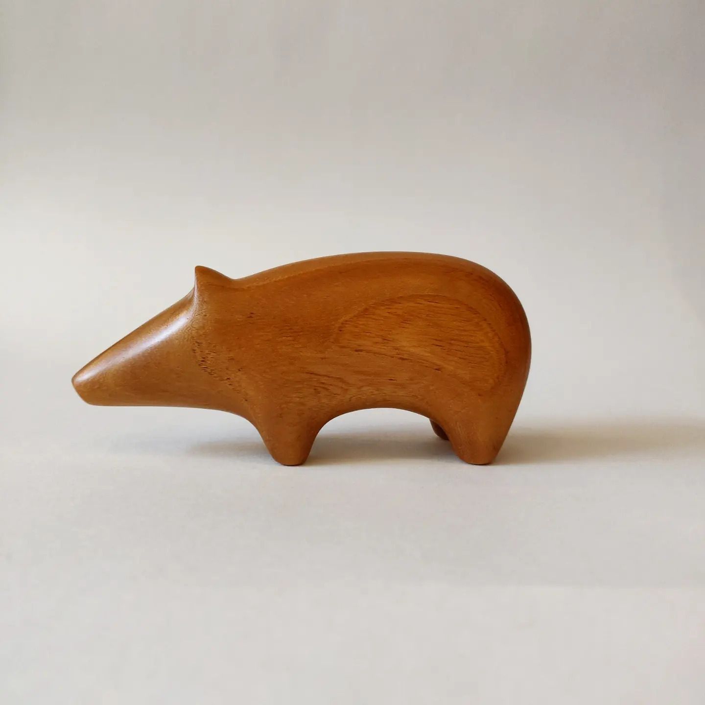 Mid 20th Century Carved Wooden Pig photo for sale