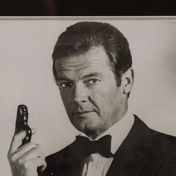 Stunning Original Roger Moore Signature & Photo photo for sale