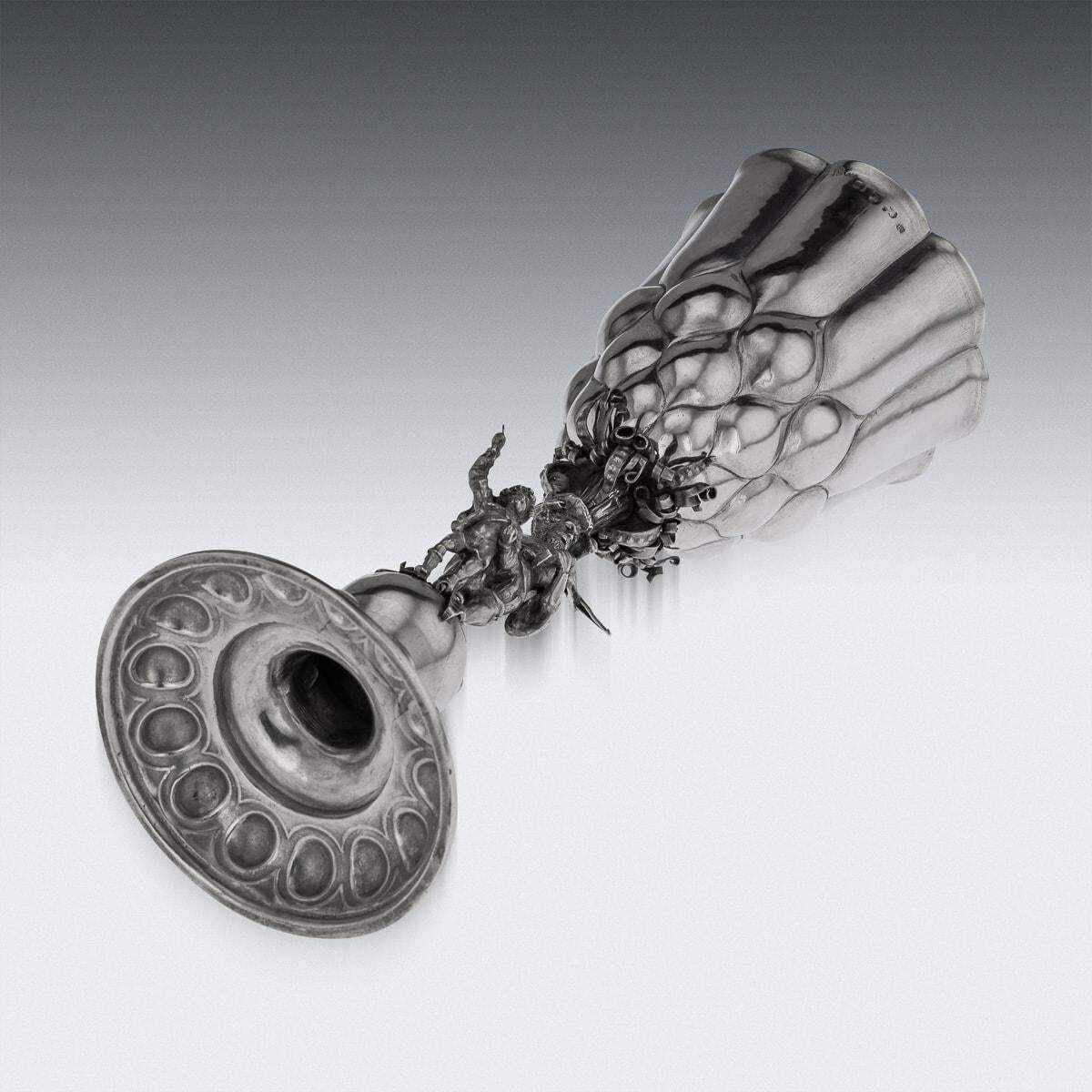 19th Century German Solid Silver Cup, Neresheimer & Sohne, C.1890 photo Home Decor