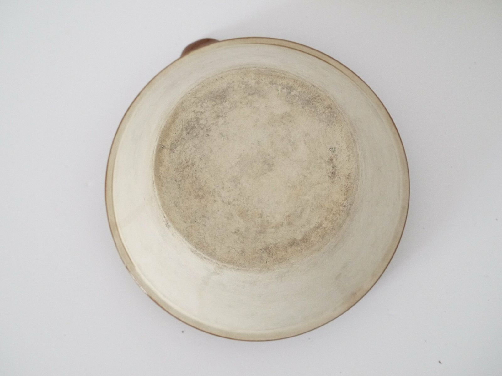 Frenchterracotta Mixing Bowl Rustic French Dairy Bowl Primitive Pottery Farmhouse Display Bowl photo vintage