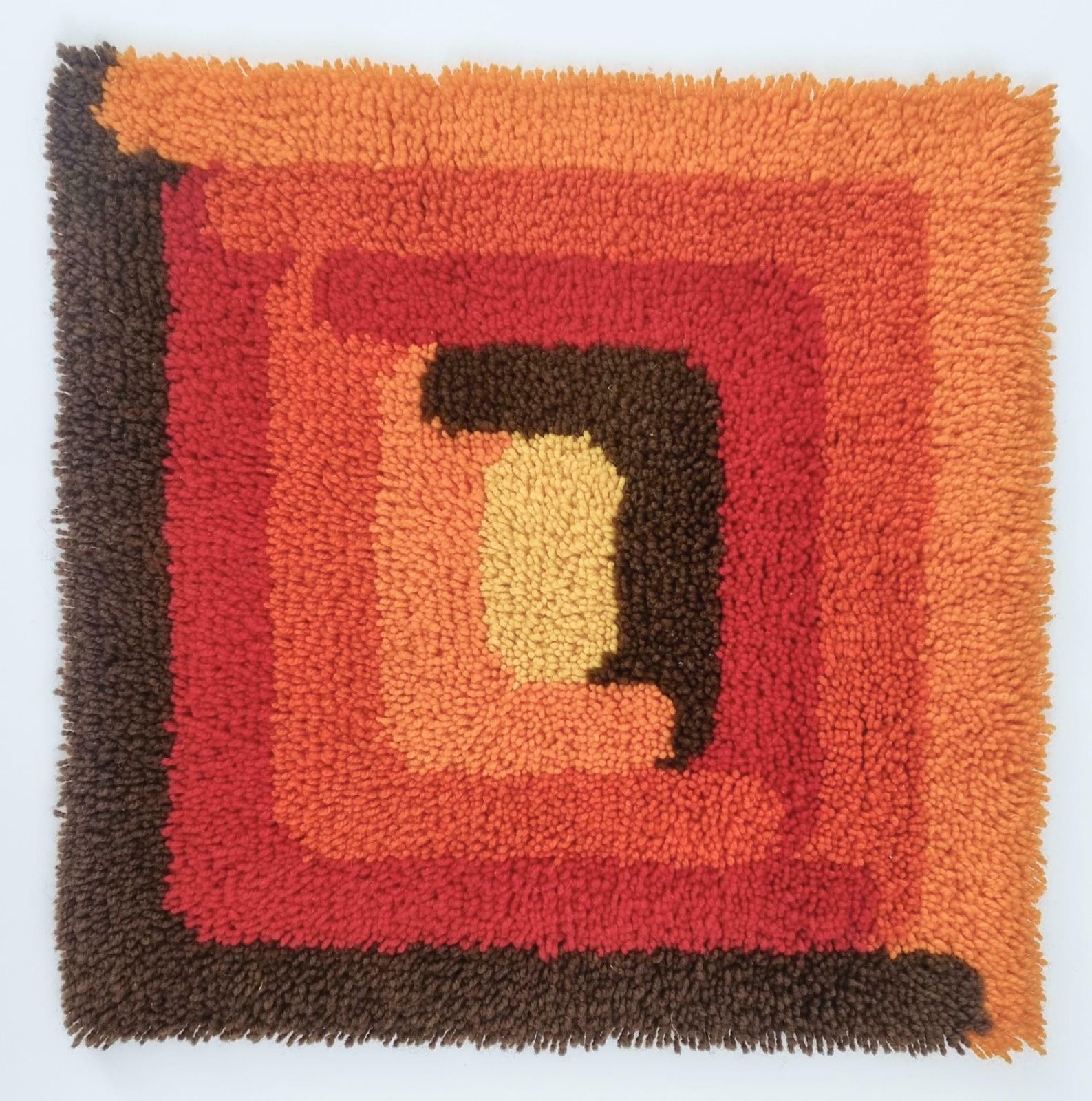 Rare Midcentury Wall Tapestry, Ege Rya Style, Denmark, 1970s photo vinterior