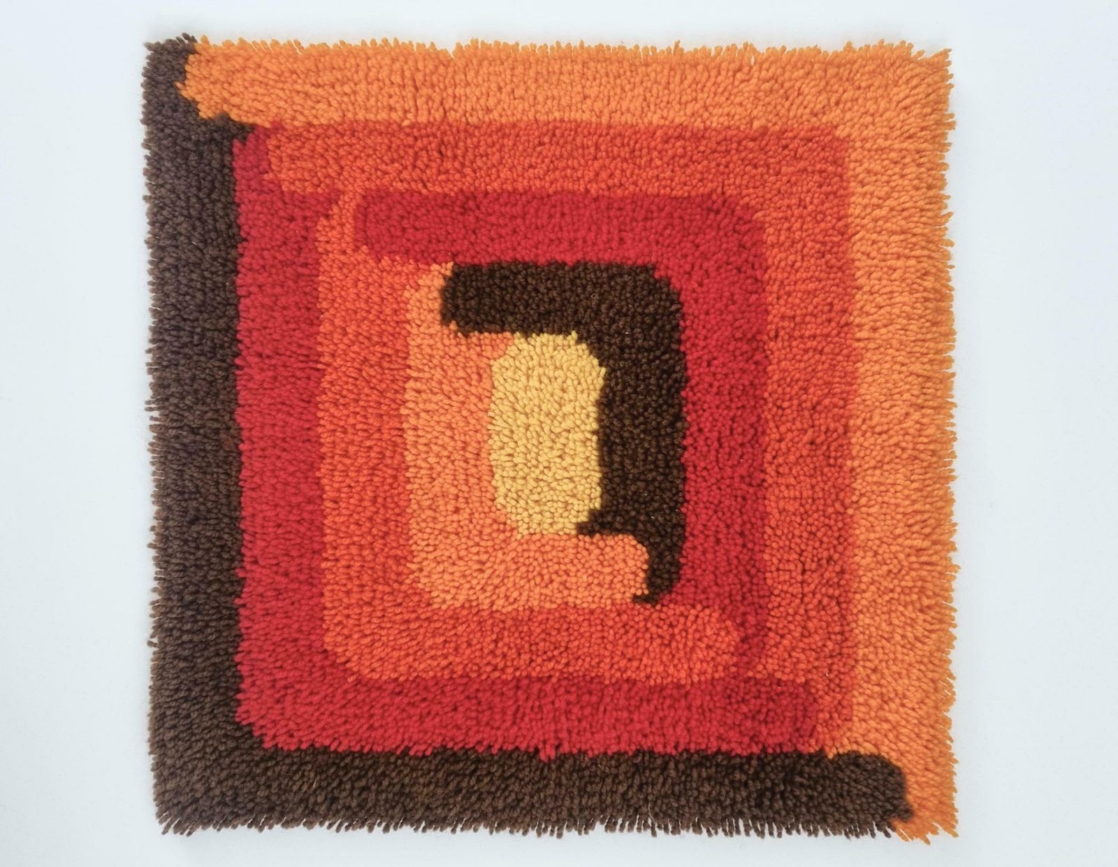 Rare Midcentury Wall Tapestry, Ege Rya Style, Denmark, 1970s photo vintage