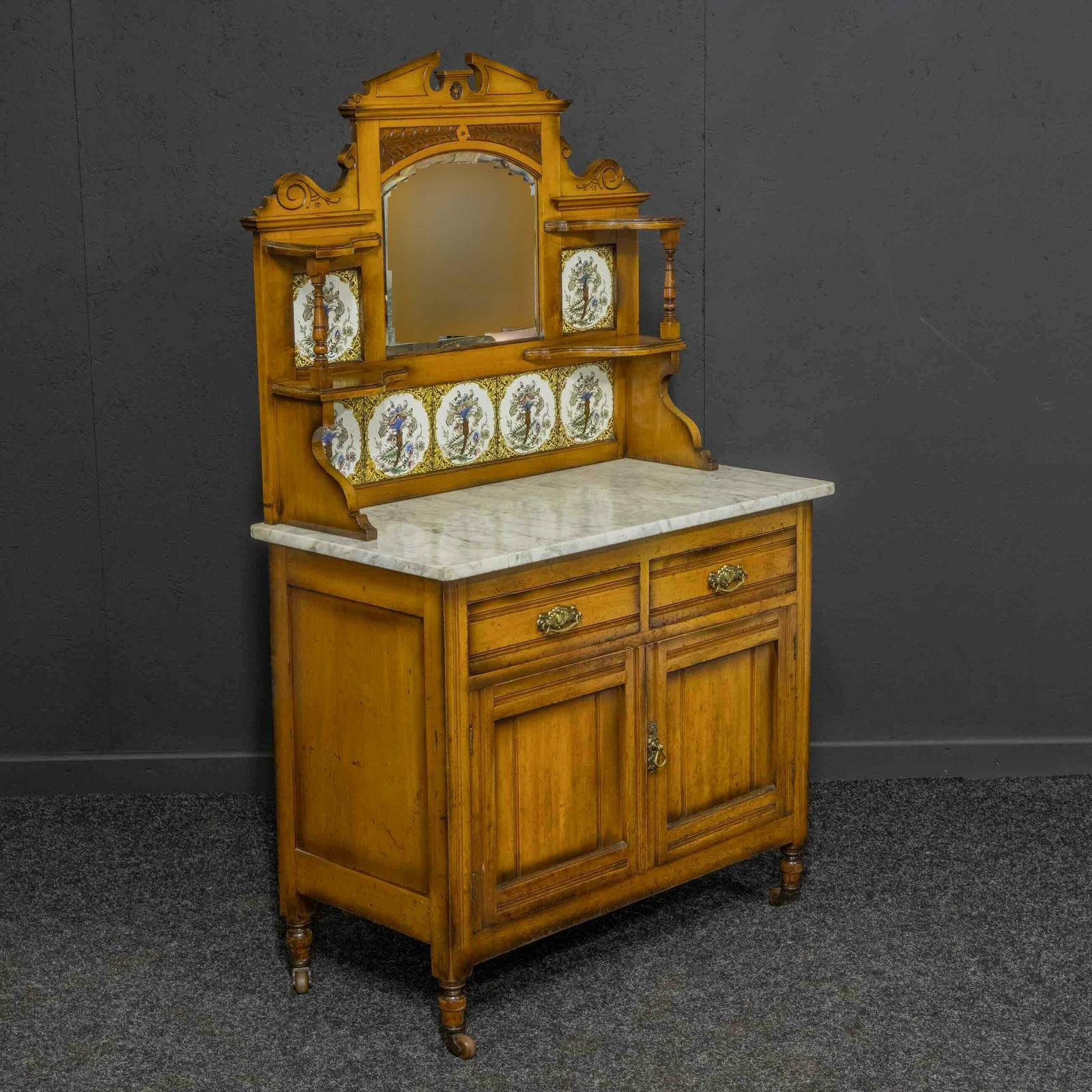Edwardian Birch Washstand photo Furniture