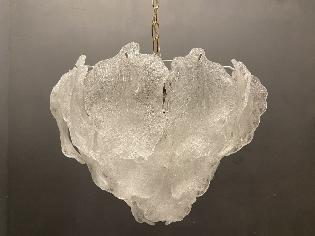 Italian Murano Glass Chandelier 1970’s photo vinterior