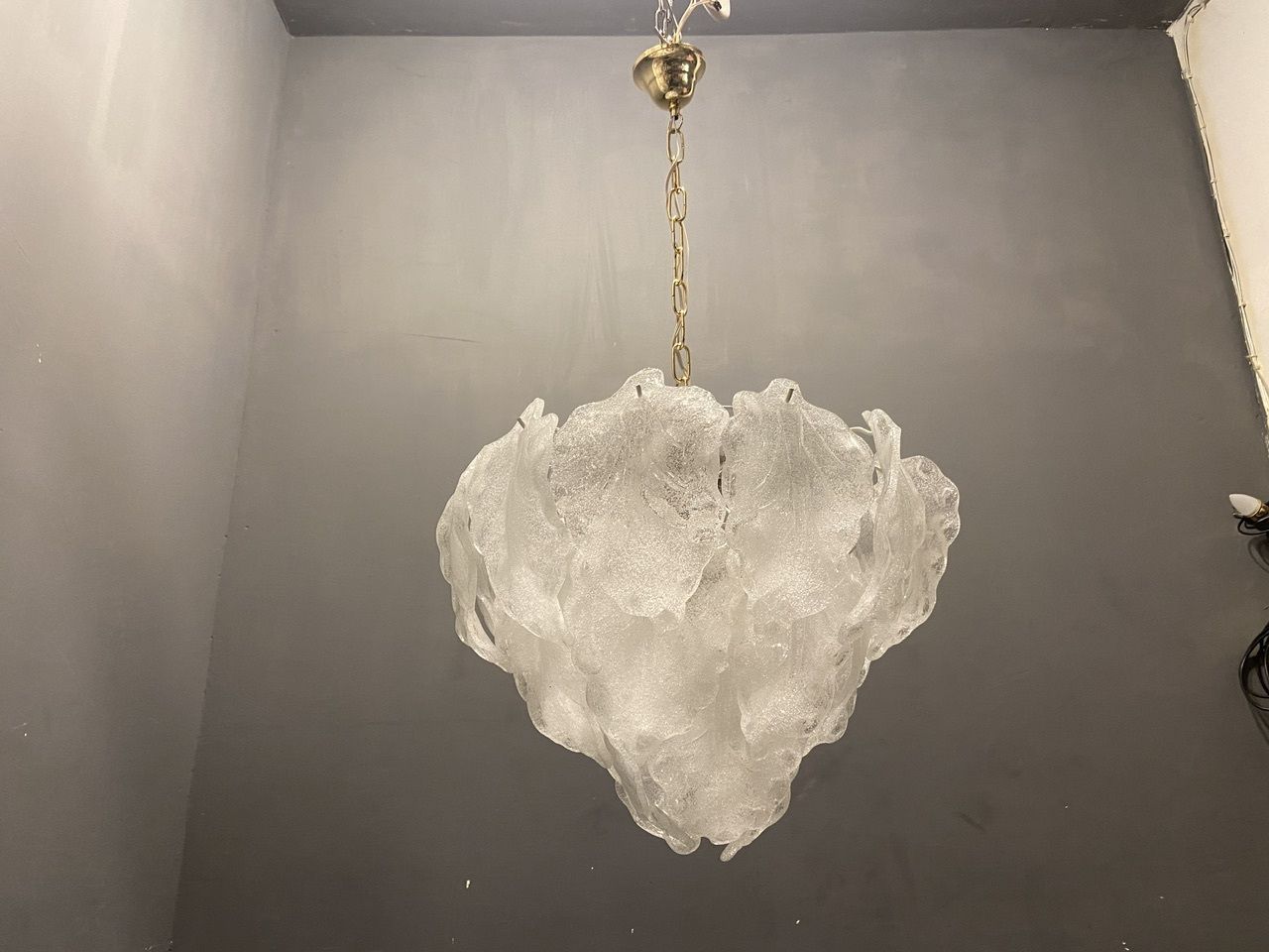 Italian Murano Glass Chandelier 1970’s photo vintage