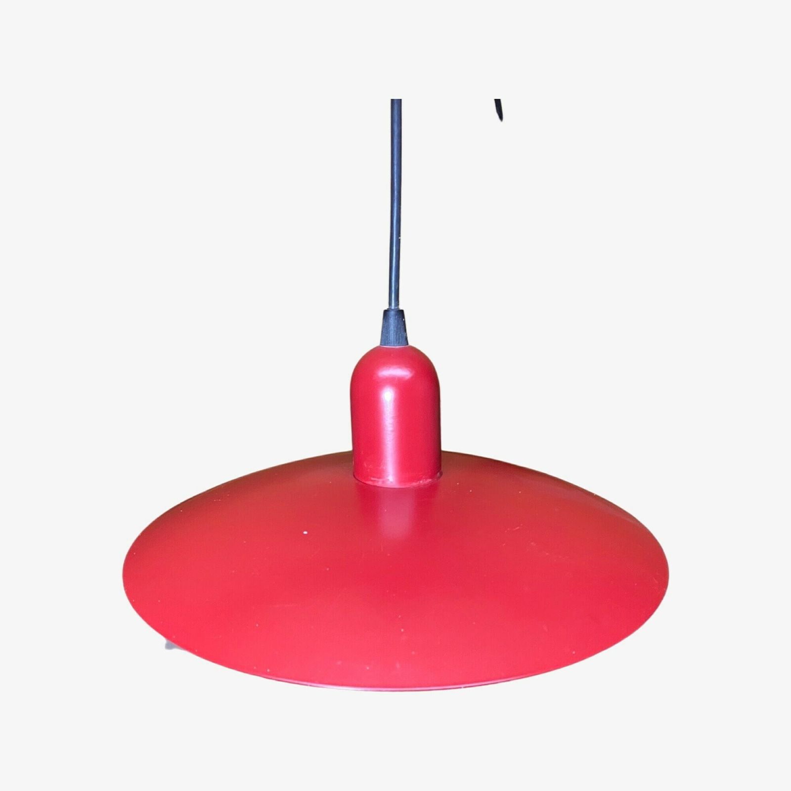 1960s Red Dutch Design Pendant Light Made From Metal   Vintage Hanging Lamp From The Netherlands   Dutch Mid Century Modern Vintage Lighting photo for sale