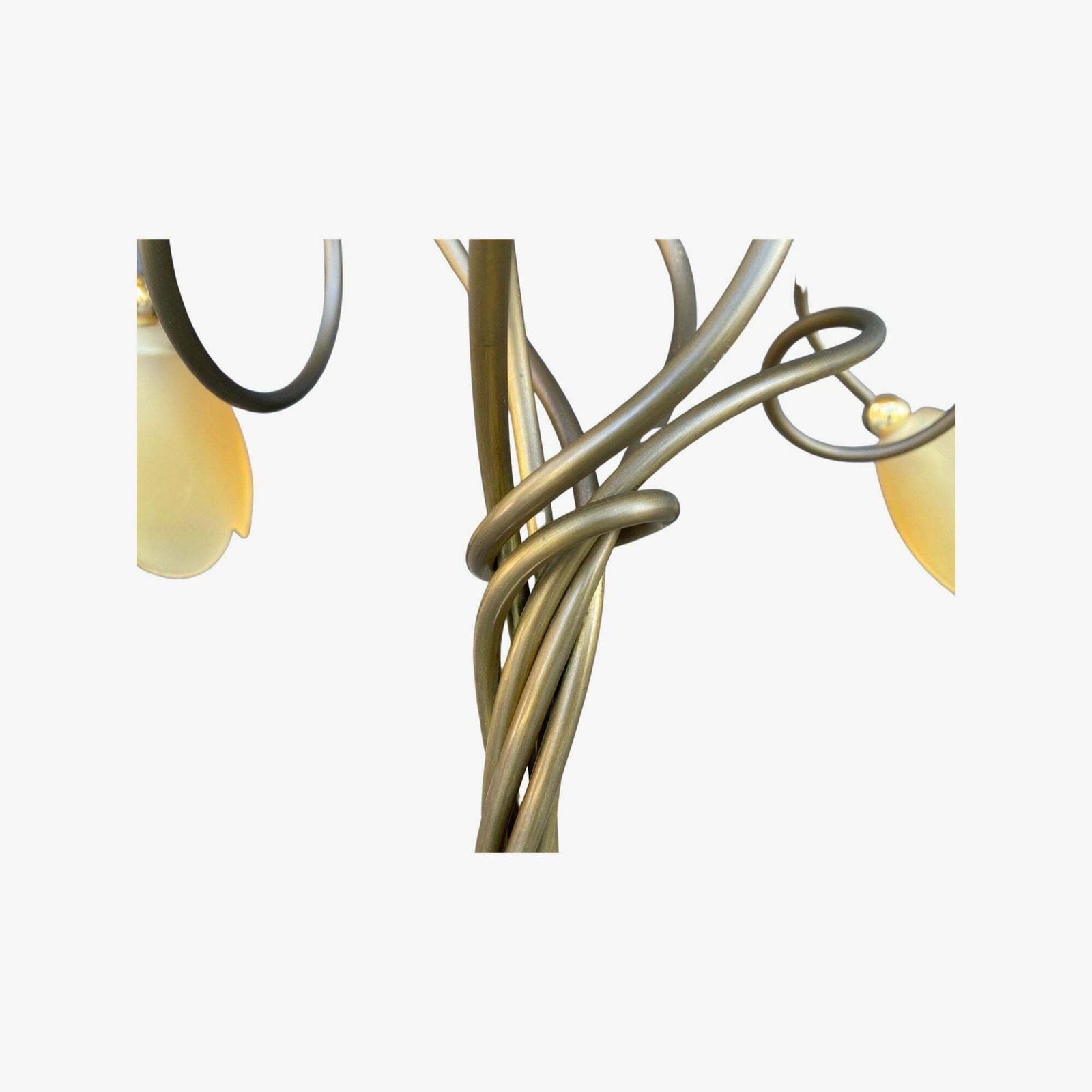 Murano Italy Design Lamp   Handmade Vintsge Murano Glass With Brass Table Lamp   ‘Tulip Tree’ Design | Vintage Table Lamp Made In Italy 1970 photo buy