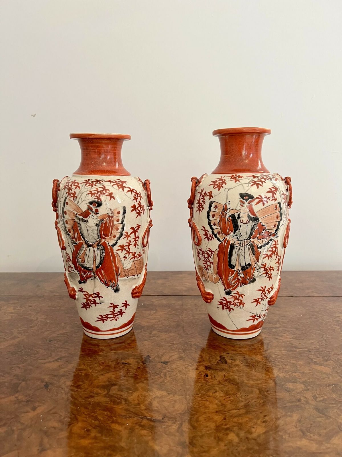 Quality Pair Of Antique Satsuma Vases