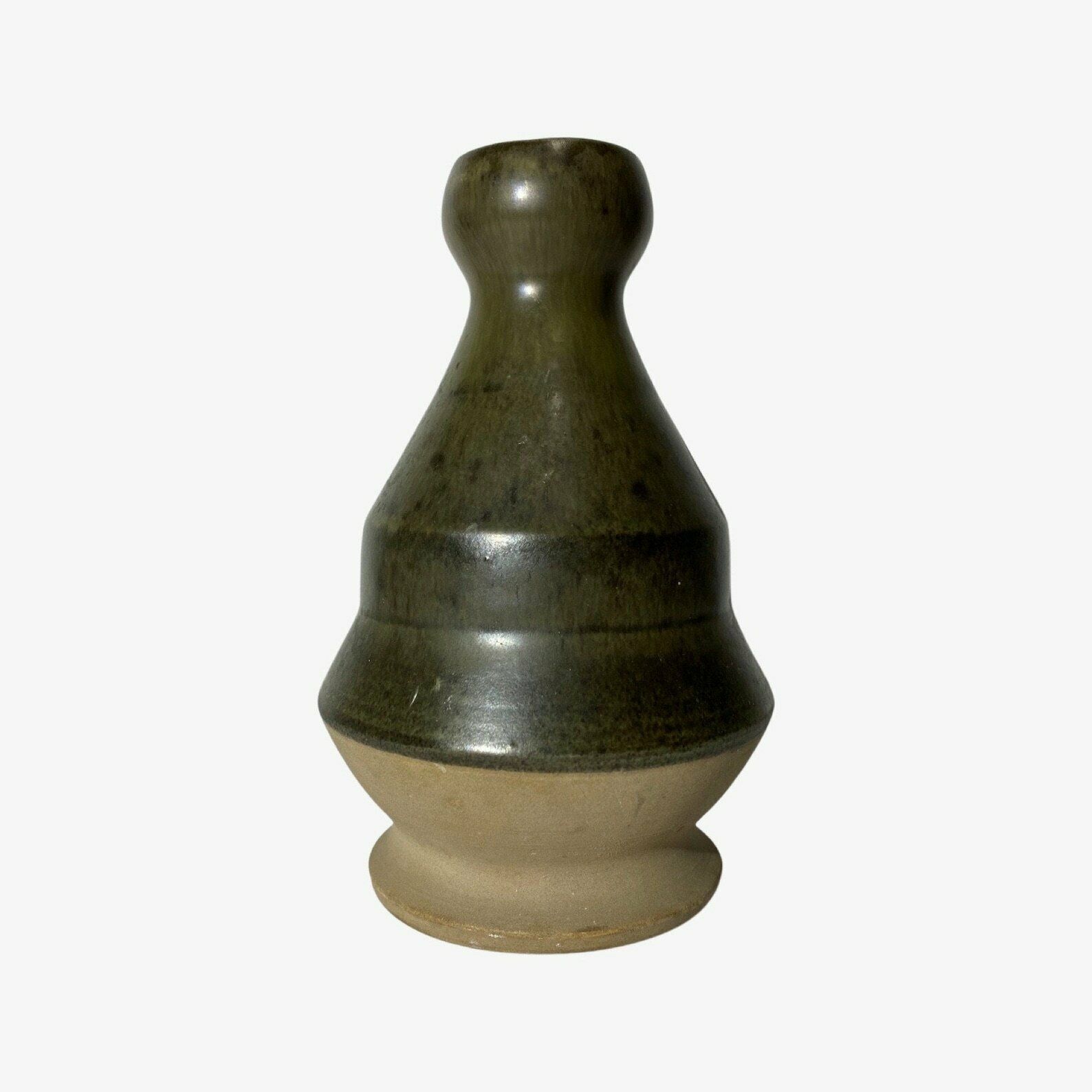 photo furniture Earth Green Retro Vase   Design By F. Gluds Stentoj From Denmark | Deep Nature Green Little Ceramic Vase | Handmade Ceramic Pottery