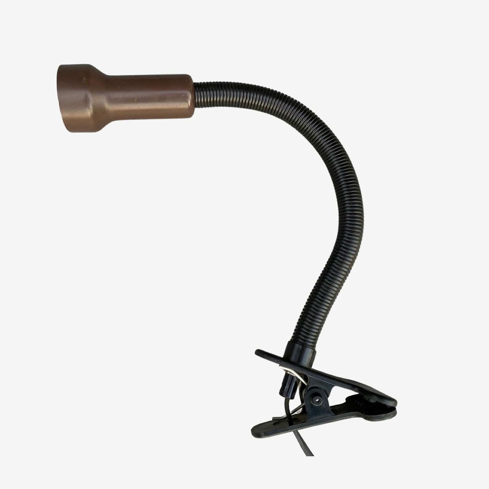 Desk Lamp Vintage | Adjustable Vintage Desk Light / Night Lamp With Brown Metal Shade And Black Neck | Dutch Mid Century Modern Lighting