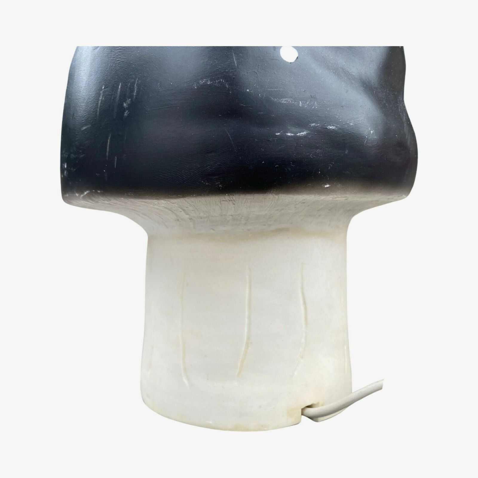 Black Mushroom Lamp Vintage | Mid Century Mushroom Night Light | Heico Mushroom Lamp | Mushroom Pilzlampe Werbung | 1970 Mushroom Table Lamp photo vinterior