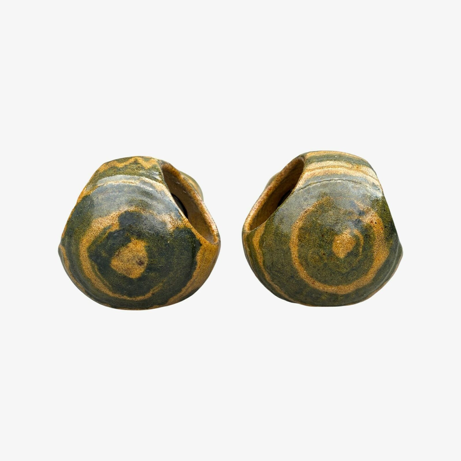 2 Handmade Ceramic Pendant Lights Made By ‘Atelier Dinges’ In Holland, 1970s | Handmade Ceramic Pottery From The Mid Century   Set Of 2 photo buy