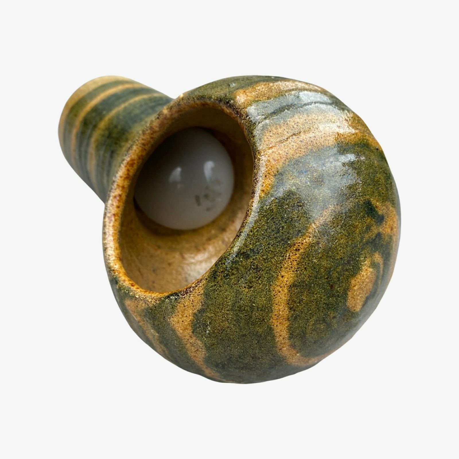 2 Handmade Ceramic Pendant Lights Made By ‘Atelier Dinges’ In Holland, 1970s | Handmade Ceramic Pottery From The Mid Century   Set Of 2 photo vintage
