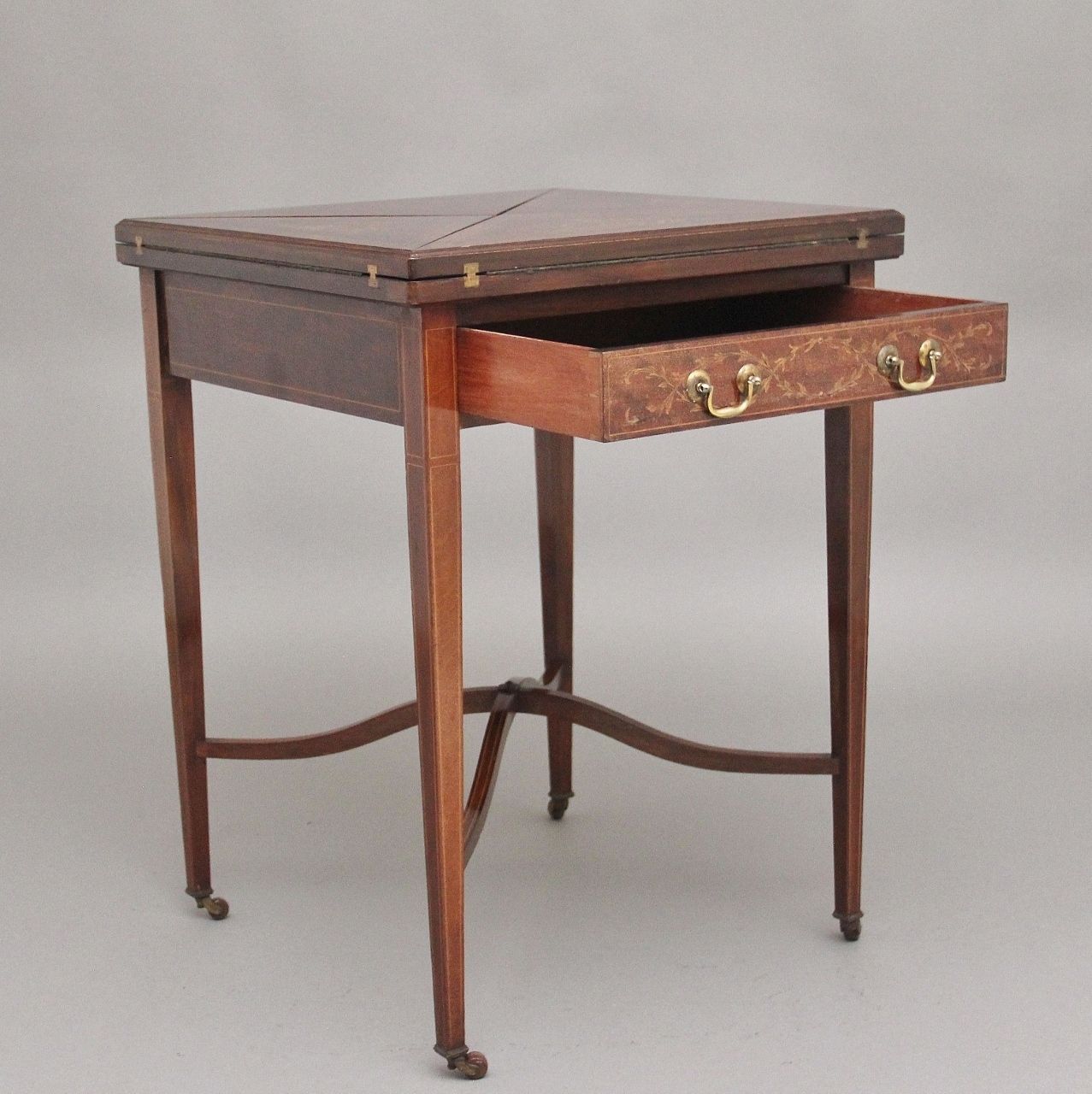 Early 20th Century Mahogany And Inlaid Card Table photo for sale